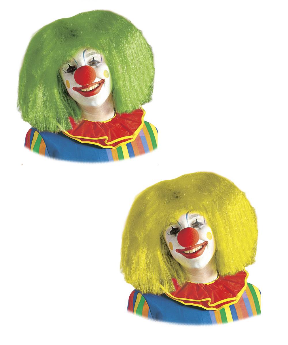 Perruque-Clown-Lisse-Fluo